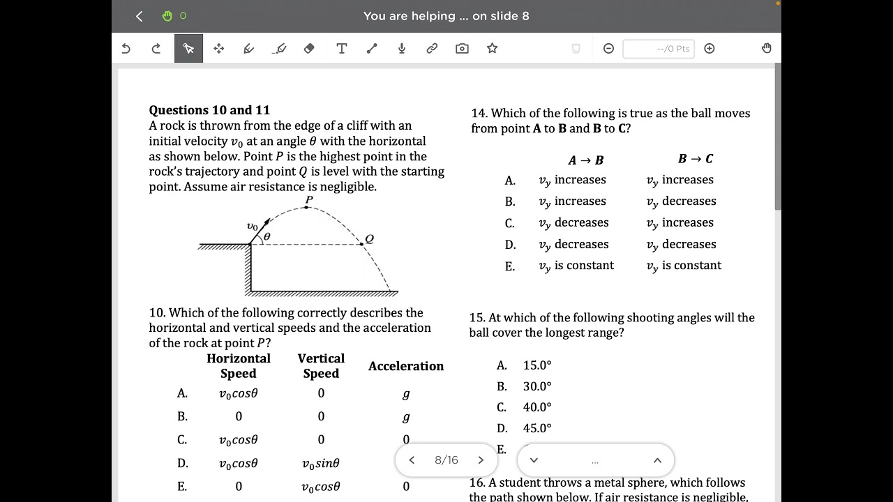 Conceptual Questions on Projectile Motion (Part 1) YouTube