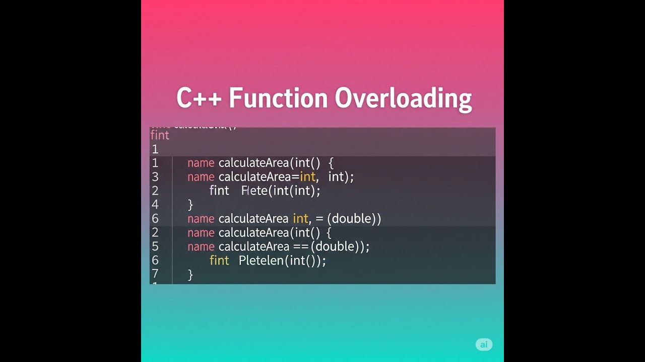 Function Overloading in Programming Explained - YouTube