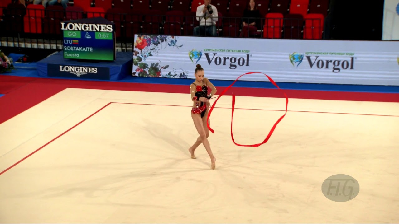 qualifications tradução SOSTAKAITE Fausta (LTU) - 2019 Rhythmic Junior Worlds, Moscow (RUS) - Qualifications Ribbon