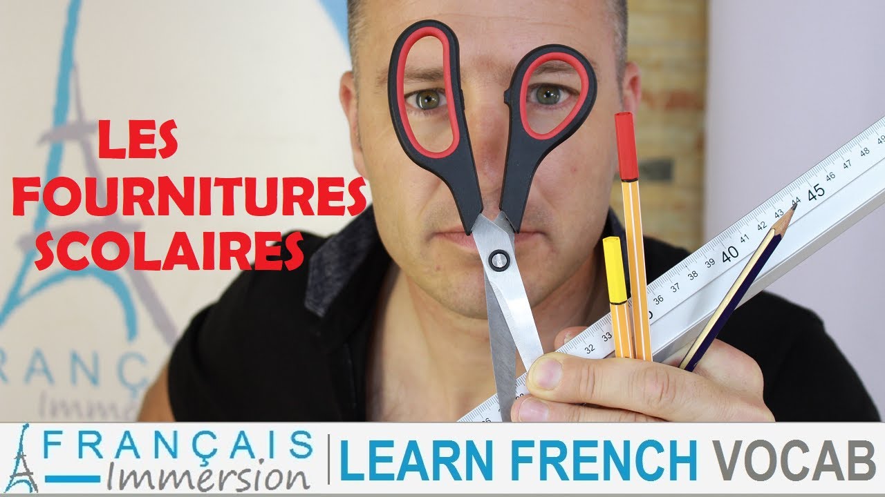 French School Supplies Les Fournitures Scolaires Learn French Vocabulary Youtube