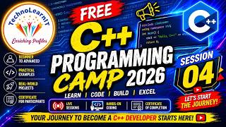 C++ Programming - Free Programming Camp 2026 | Session 04 | Comments, Tokens, Datatypes, Variables