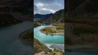 Chuya and Katun rivers Altai Слияние рек Чуи и Катуни Алтай #алтай #катунь  #таймень #горныйалтай