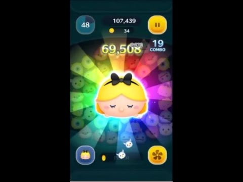 ツムツム 沒有使用任何技能 仙境愛麗絲 ワンダーランドアリス Wonderland Alice Youtube