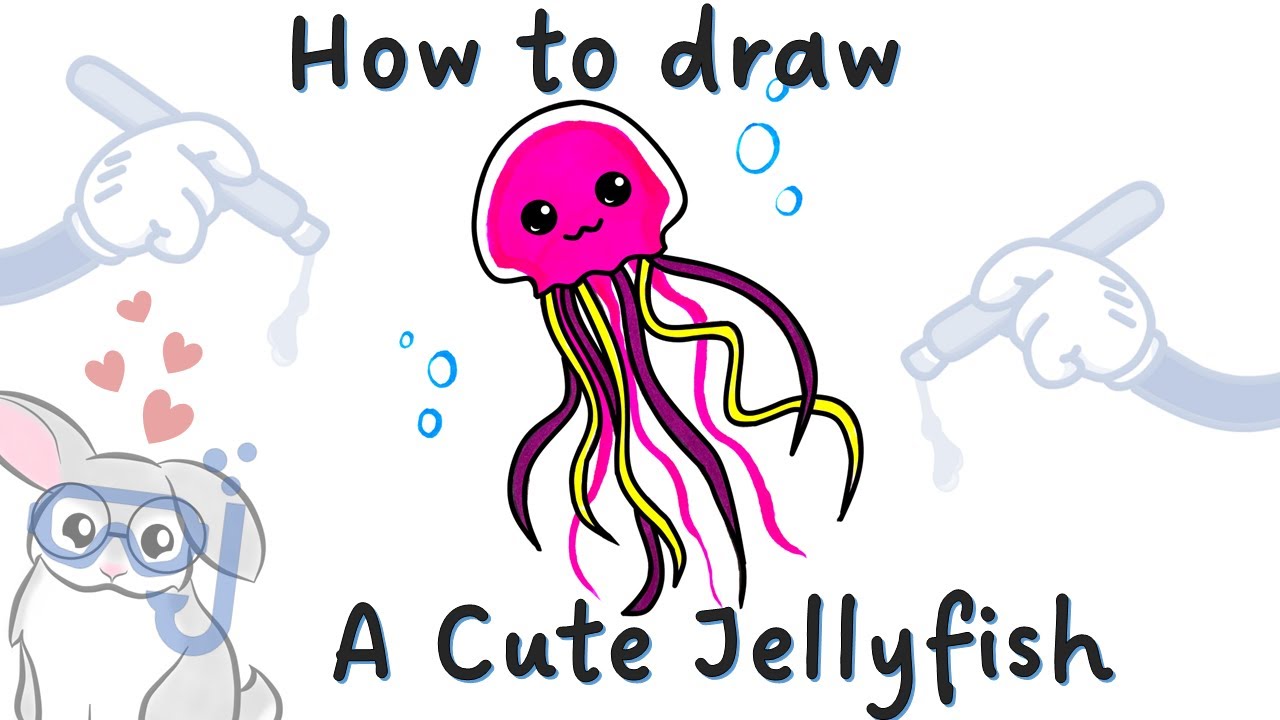 How To Draw A Cute Jellyfish