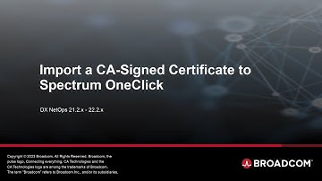 Import a CA-Signed Certificate to Spectrum OneClick