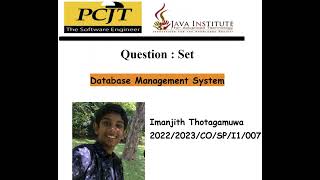 Celebrity Java Institute | DBMS | Question Set 32 Net Worth