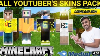 DOWNLOAD YOUTUBER SKINS PACK FOR POCKET EDITION || MINECRAFT MCPE || MINECRAFT BEDROCK EDITION screenshot 3