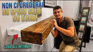 I amazed everyone with this GIANT floating shelf for only €50!