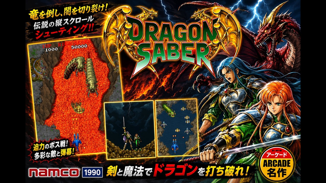 ナムコ ドラゴンセイバー アーケード版ポップ アーケードアーカイブス