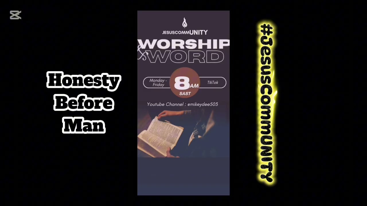 Watch Honesty before man. on YouTube Watch Honesty before man. on YouTube