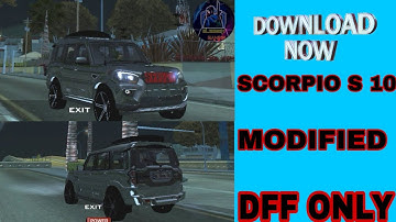 MODIFIED SCORPIO S 10 MOD FOR GTA SA ANDROID DFF ONLY|NEW INDIAN CAR MOD FOR BUSSID