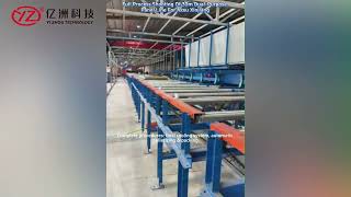 30m Rock Wool & PU Sandwich Panel Line Running in Customer Factory