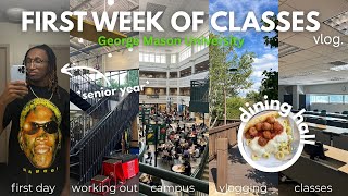 FIRST WEEK OF COLLEGE 📚 | senior year, campus, classes, grwm, vlog | George Mason University