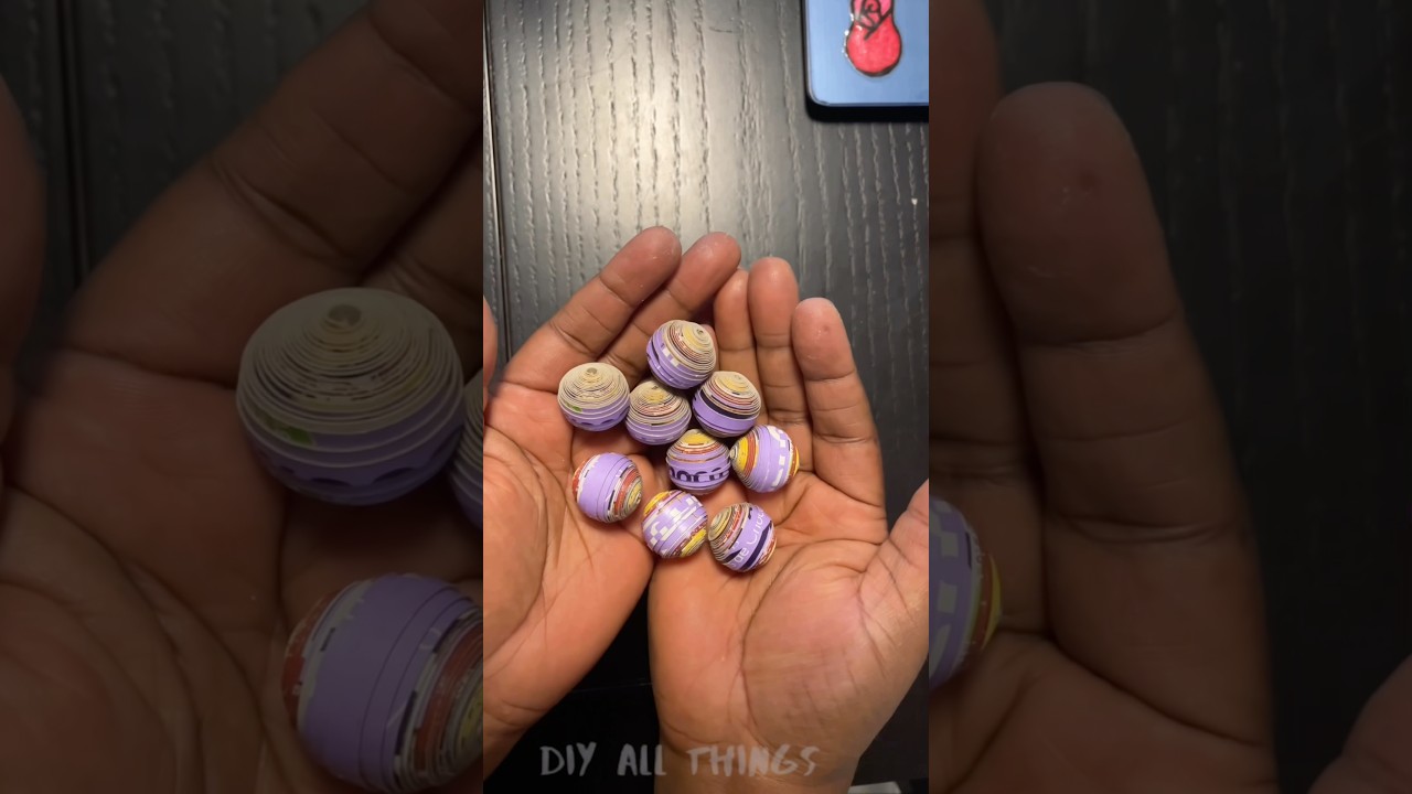 Big round paper beads 