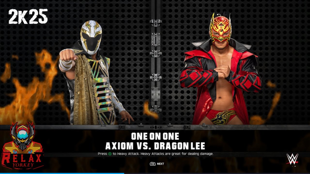 WWE Axiom Vs Dragon Lee (one on one) (2k25) 