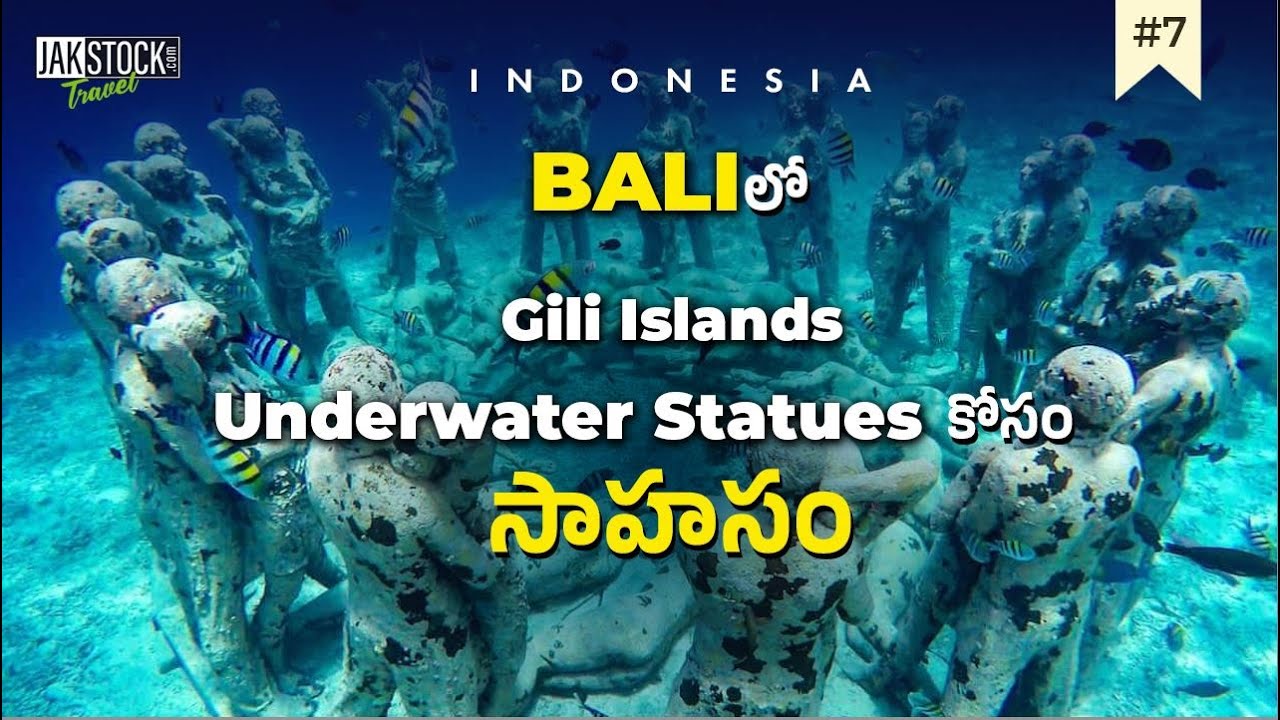 Gili Islands Underwater statues Bali Indonesia JakstockTravel BJ 4k YouTube