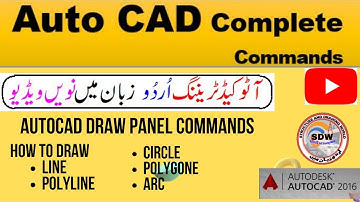 AutoCAD Tutorial for Beginners in Urdu/ Hindi, Draw Panel Commands Uses, Autocad kese Sekhein🔥