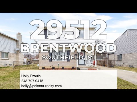 29512 Brentwood Street, Southfield, MI home video tour