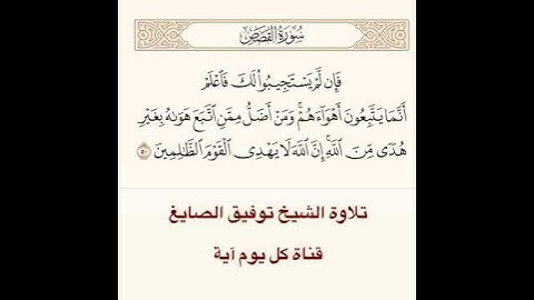 تلاوة الشيخ توفيق الصايغ من سورة القصص .