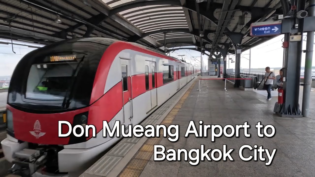 Bangkok Thailand Don Mueang Airport train transportation to city center🌼