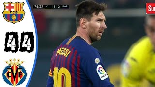 ملخص مباراة برشلونة وفياريال 4-4🔥جنون رؤوف خليف HD