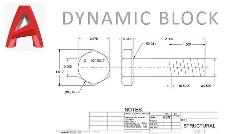 AutoCad Dynamic Block Bolt 6