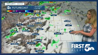 This weekend will be warm each day with scattered afternoon storms