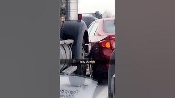 Trucker Smashes Corolla Unknowingly || ViralHog