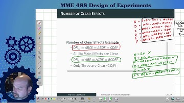 PSU MME 488 - Lecture 11A - Resolution in Fractional Factorials