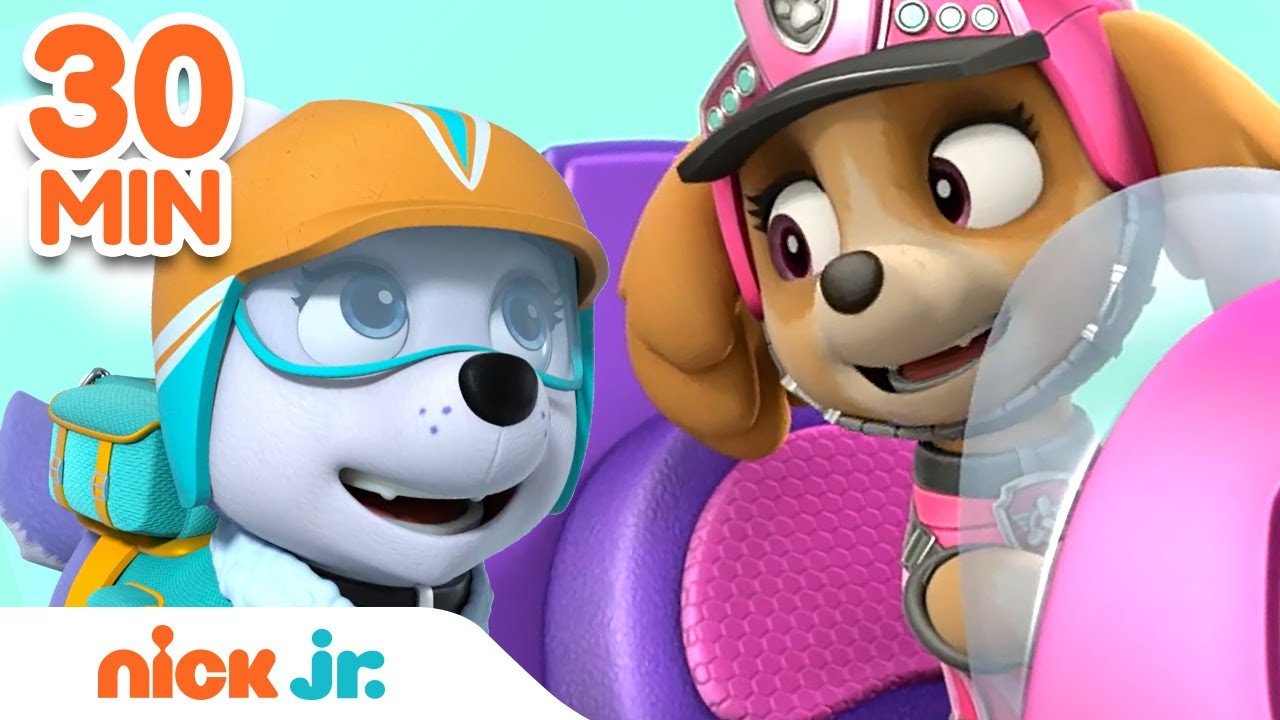 PAW Patrol Mighty Rescues w/ Skye & Everest!, 30 Minute Compilation