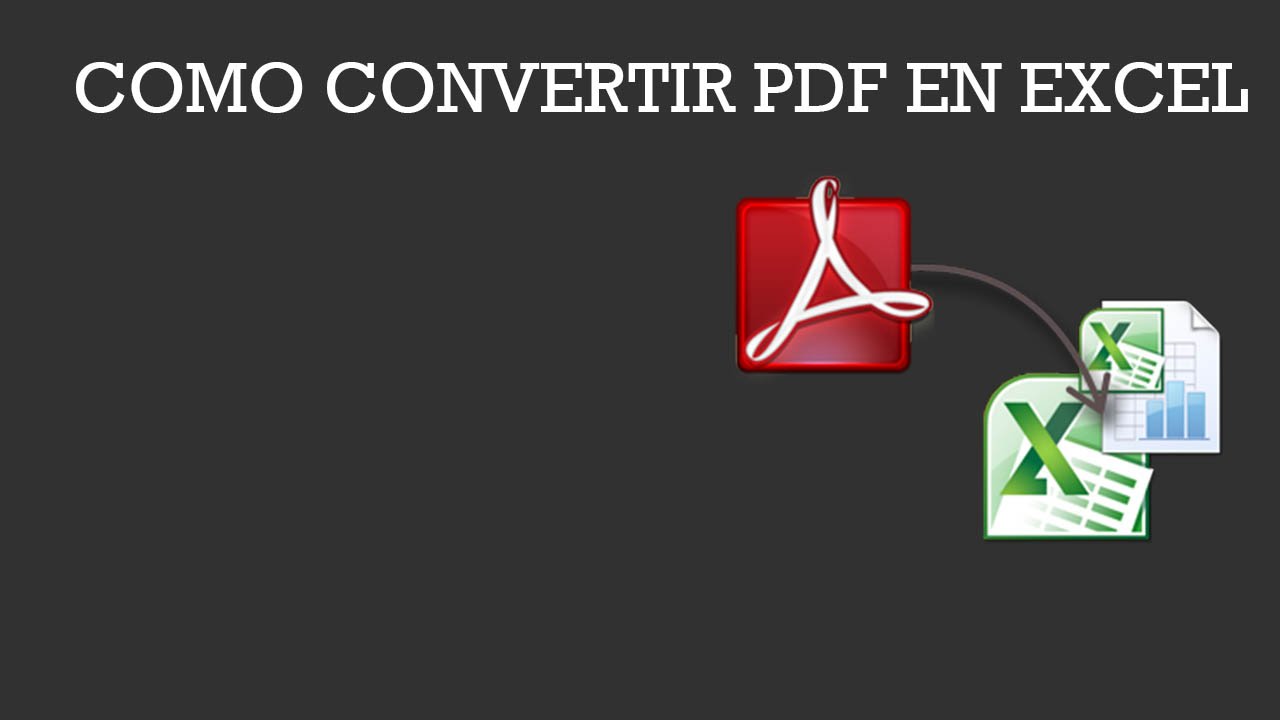 Como Convertir Pdf En Excel YouTube