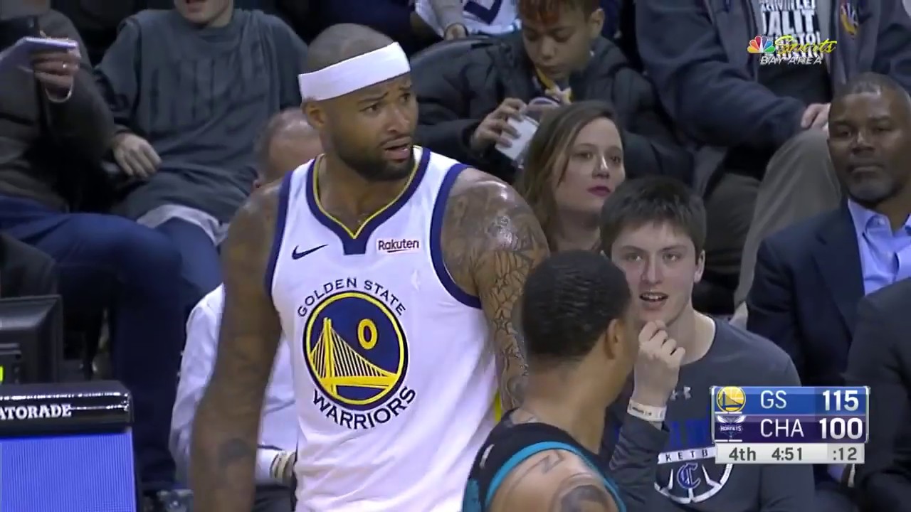DeMarcus Cousins got Technical Foul because of Throwing Jeremy Lamb's Shoe into the Crowd