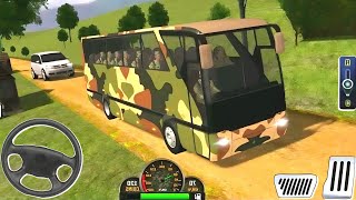 Army Bus Driver US Soldier Transport Duty - Offroad Driving Bus - Android GamePlay screenshot 1