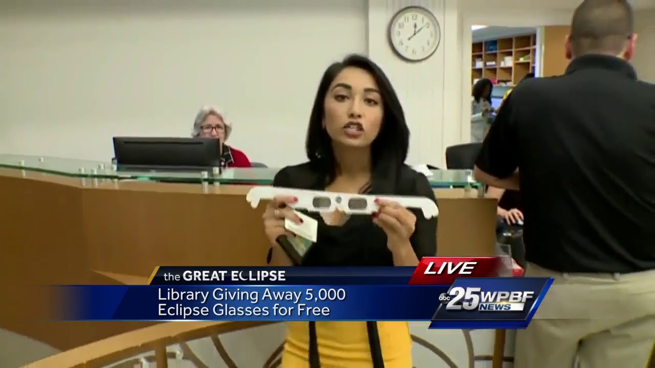 Library giving away eclipse glasses YouTube