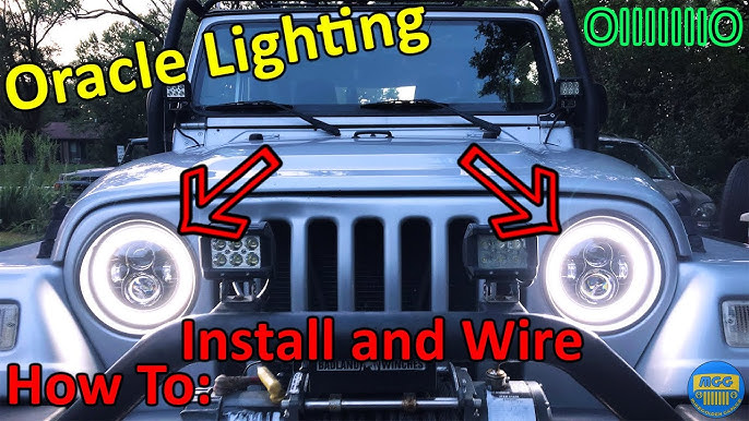 Jeep Wrangler Tj LED Headlight & Angry Grill Installation - YouTube
