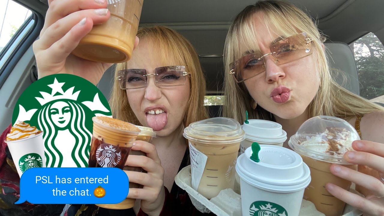 trying STARBUCKS NEW FALL drinks and treats!! Apple Crisp Macchiato**