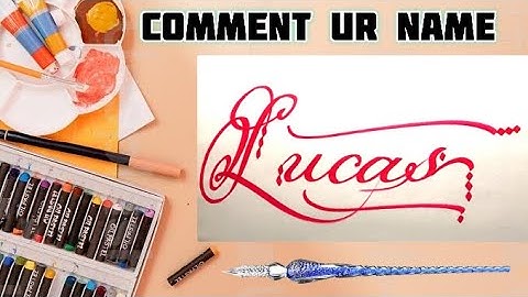Lucas Name Signature Calligraphy Status | How to Draw, Cursive Calligraphy with Cut Marker