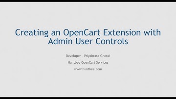 Creating an OpenCart Extension