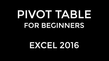 Excel Tutorials - Pivot Table for Beginners in Under 3 Minutes