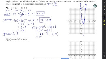 2.2 Graphing Quadratic Functions in Standard Form - Part II
