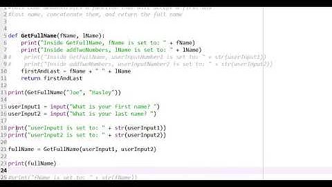 return values and variable scope in python