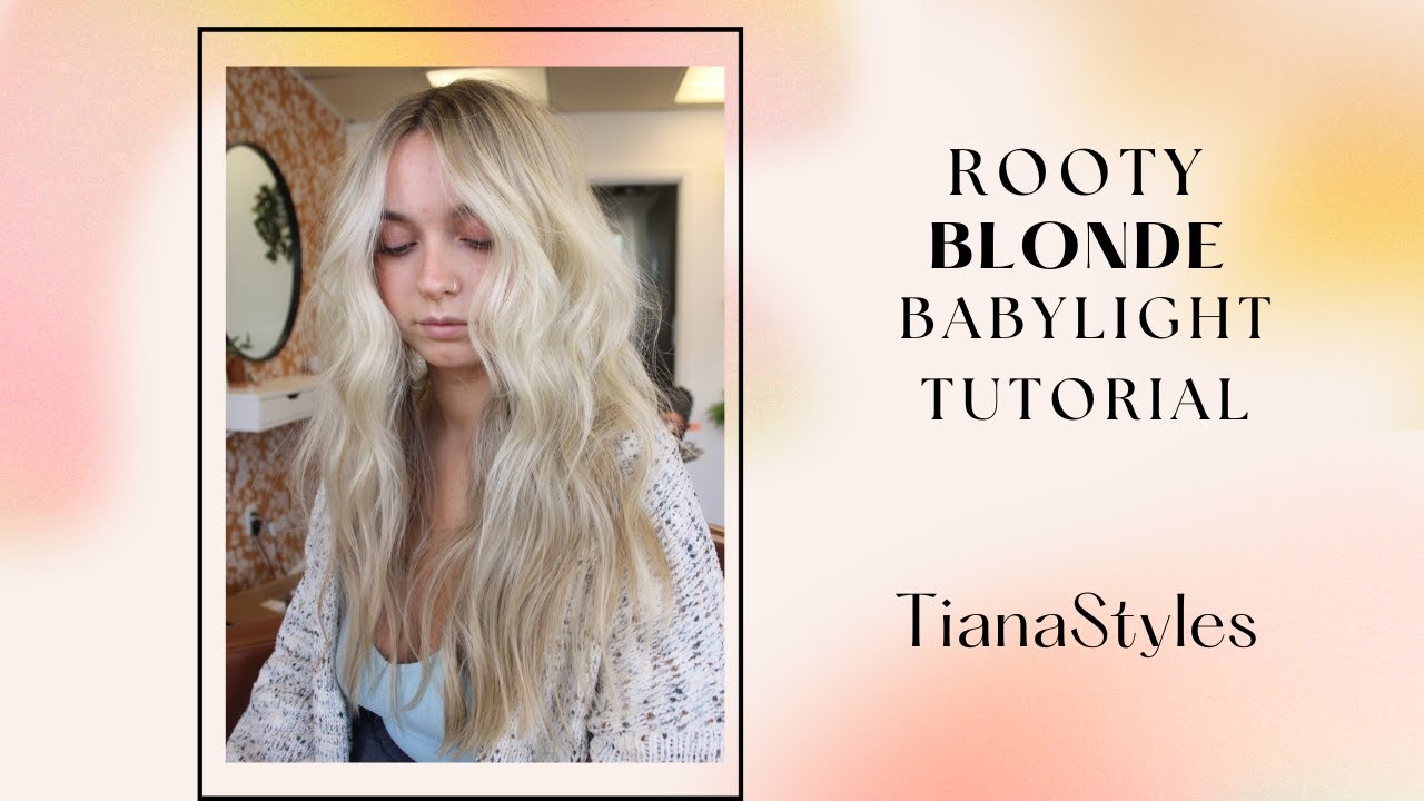 Rooty blonde babylights on long hair - wide 5