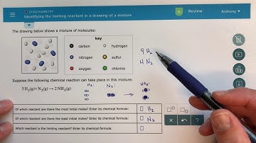ALEKS - Identifying the Limiting Reactant in a Drawing of a Mixture
