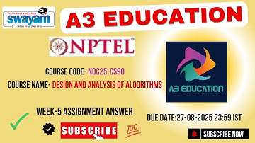 NPTEL Design and Analysis of Algorithms Week 5 Assignment Answers | noc25-cs90 | Prof. Madhavan