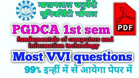 pgdca 1st sem fundamentals of computers important questions @missionsuccessno159