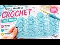 Beautiful Crochet Fan Lace 🧶 Easy Feather Shell Stitch Tutorial