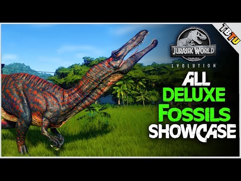 ALL UNLOCKABLE DELUXE FOSSIL DINOSAURS SHOWCASE! Jurassic