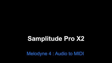 Samplitude Pro X : Melodyne Audio to MIDI