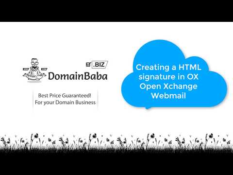 06 Creating a HTML signature in OX Open Xchange Webmail | DomainBaba.biz