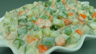 CREAMY CUCUMBER AND CARROT SALAD